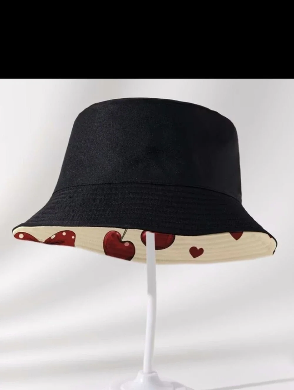 Cherry Bow Decor Bucket Hat NEW